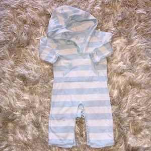 Striped with Buttons and Hood